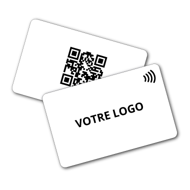 SVCard PVC Blanco con impresión en negro