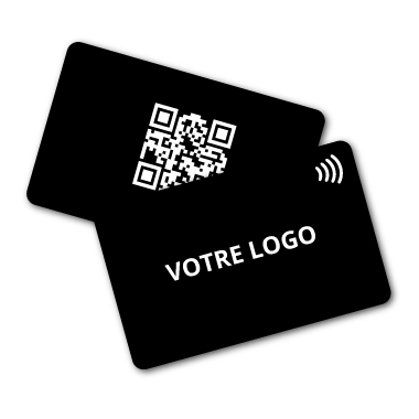 SVCard PVC Negro impresión Blanco
