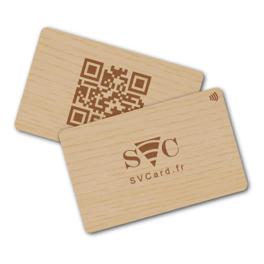 SVCard NFC en Bois couleur avoine