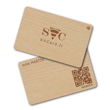 SVCard NFC en madera de avena