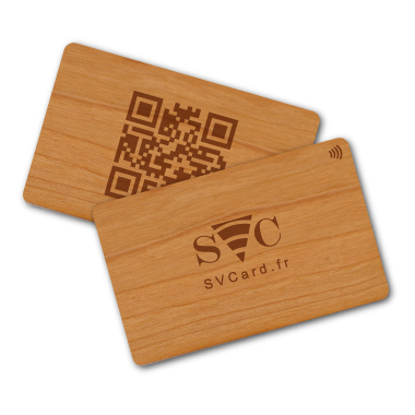 SVCard NFC in Cherry wood