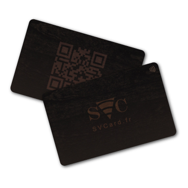 SVCard NFC en Bois couleur noire