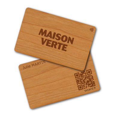 SVCard NFC in Cherry Wood