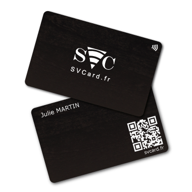 SVCard NFC en madera, negro