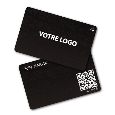 SVCard NFC en madera, negro