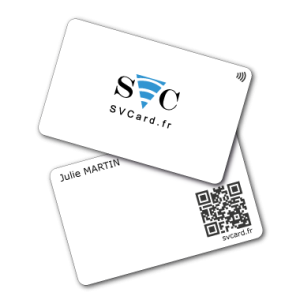 SVCard NFC en PVC Blanc