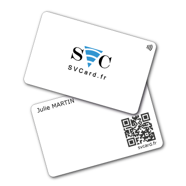 SVCard NFC en PVC blanco