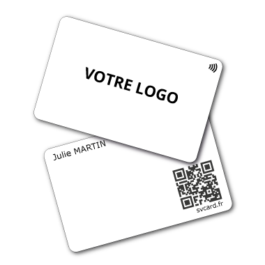 SVCard NFC en PVC blanco