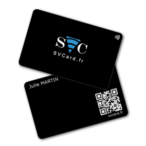 SVCard NFC en PVC Noir