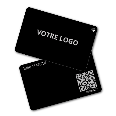 SVCard NFC en PVC Noir