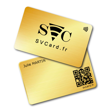 SVCard Métal Gold Shiny