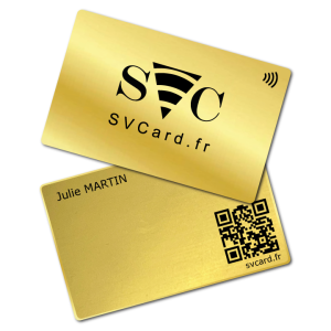 SVCard metal Gold Shiny 24 carats