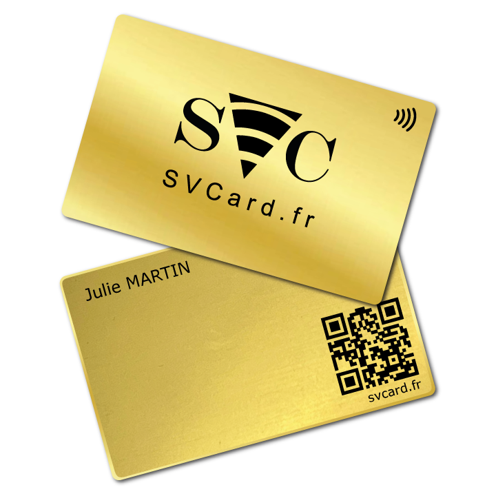 SVCard metal Oro Brillante 24 quilates