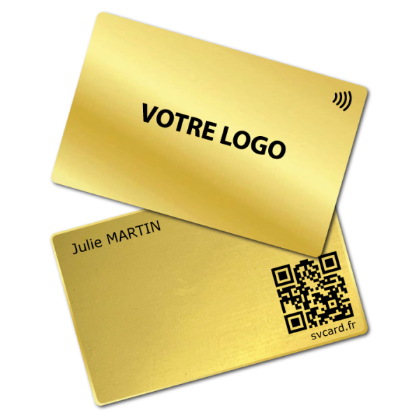 SVCard metal Oro Brillante 24 quilates