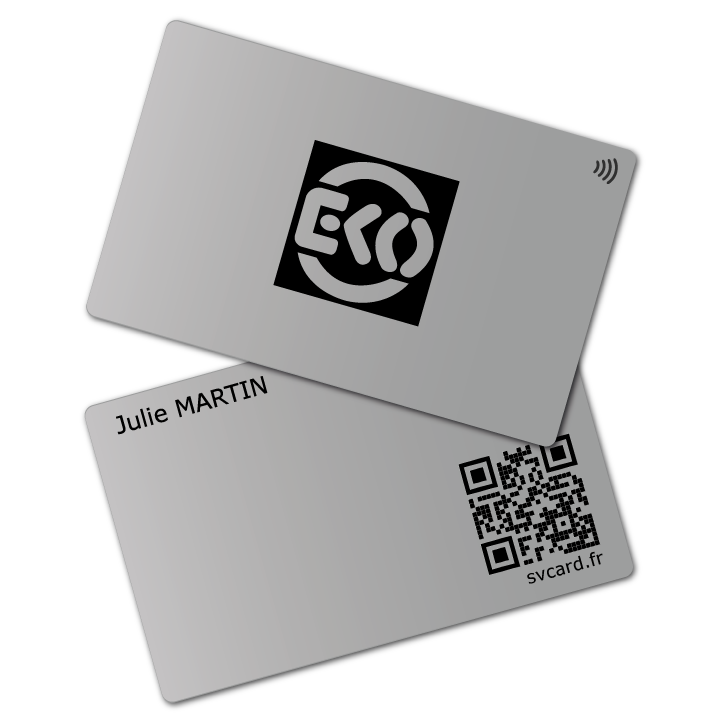 Porte-clés en cuir NFC et QRCode personnalisé