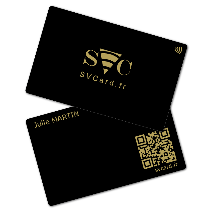 SVCard Metal noir gold