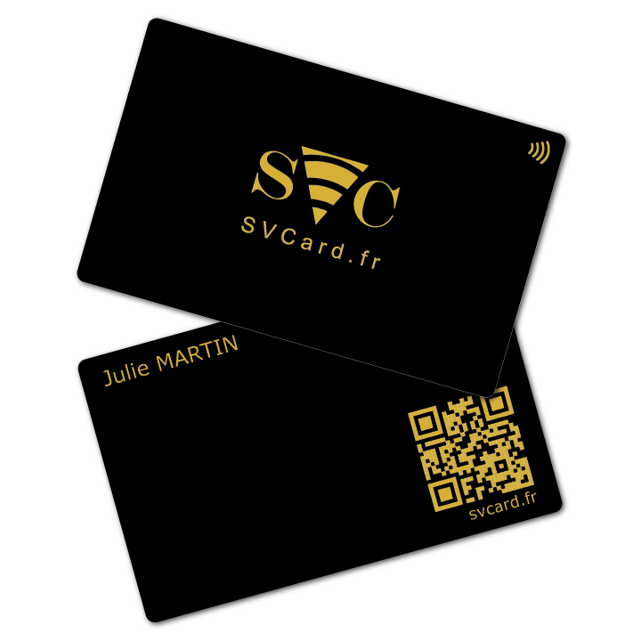 SVCard NFC Métal Noir gold