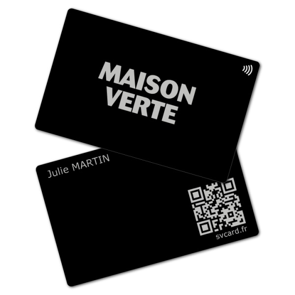 SVCard NFC Métal Noir silver
