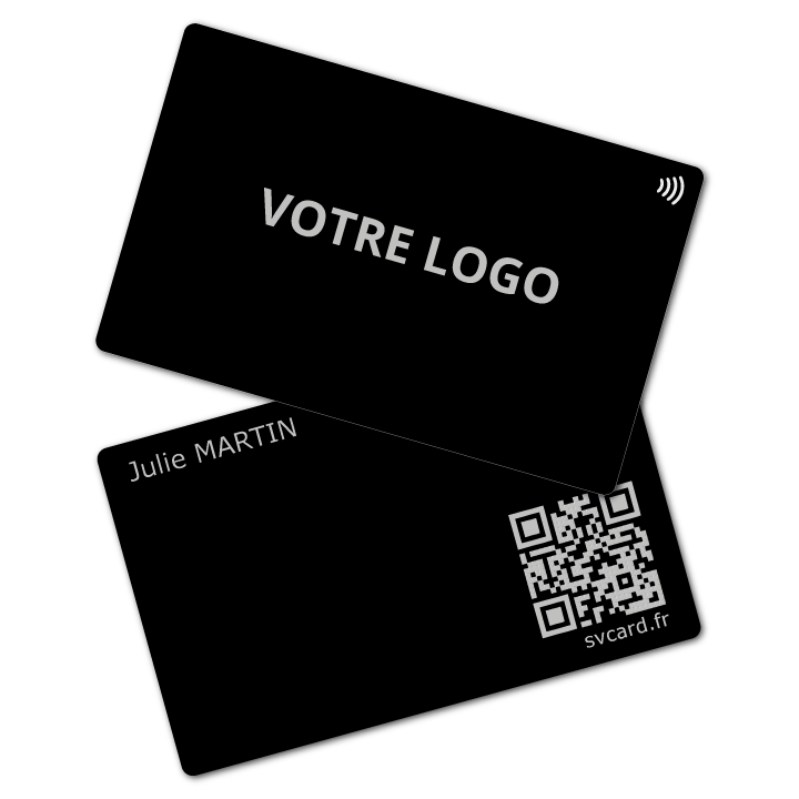 SVCard NFC Metal Negro plata